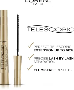 L'Oréal Paris Telescopic Maskara Black/Noir ultrapidentävä ripsiväri 8ml