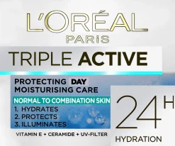 L'Oréal Paris Triple Active kosteuttava päivävoide normaalille ja sekaiholle 50ml
