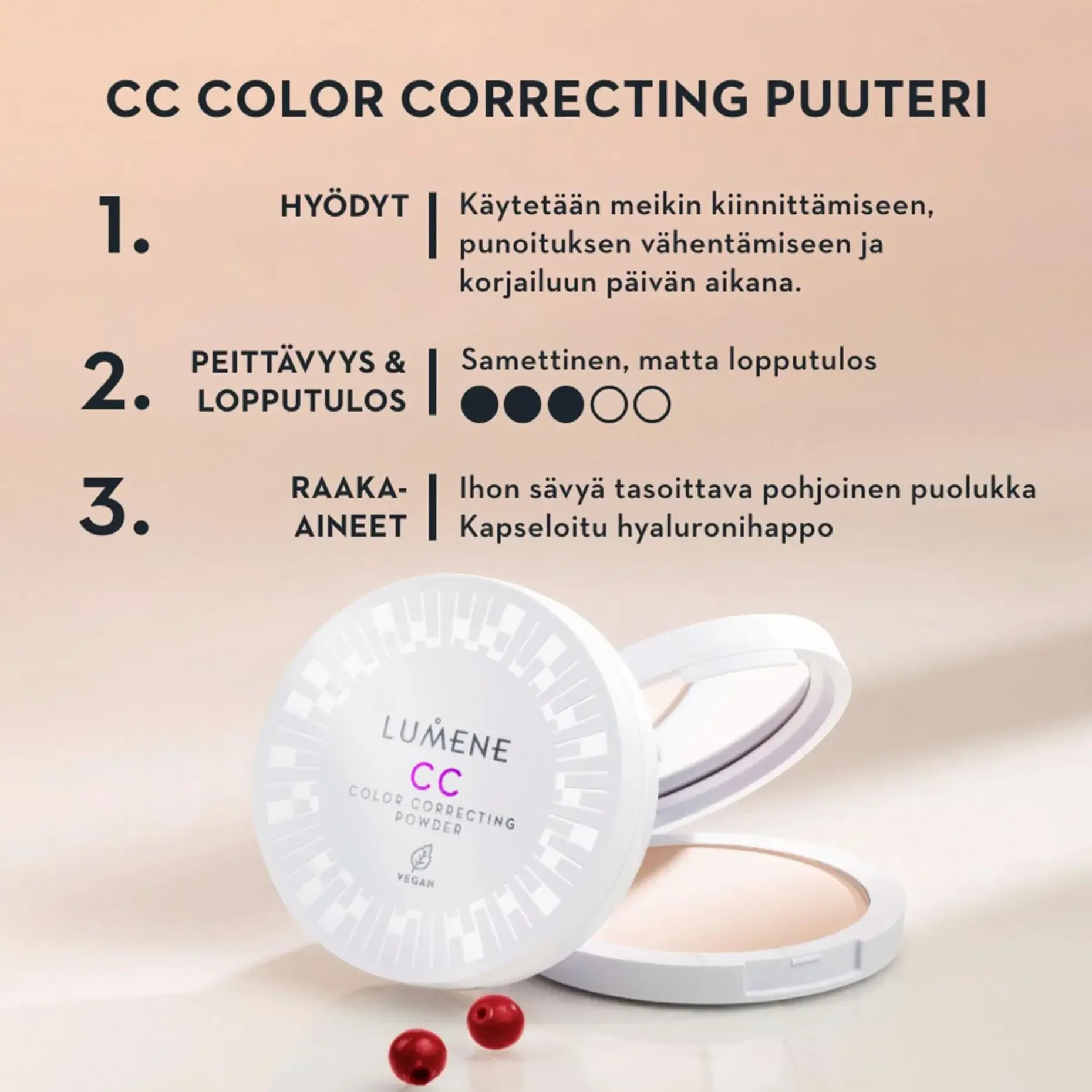 Lumene CC Color Correcting puuteri 10 g