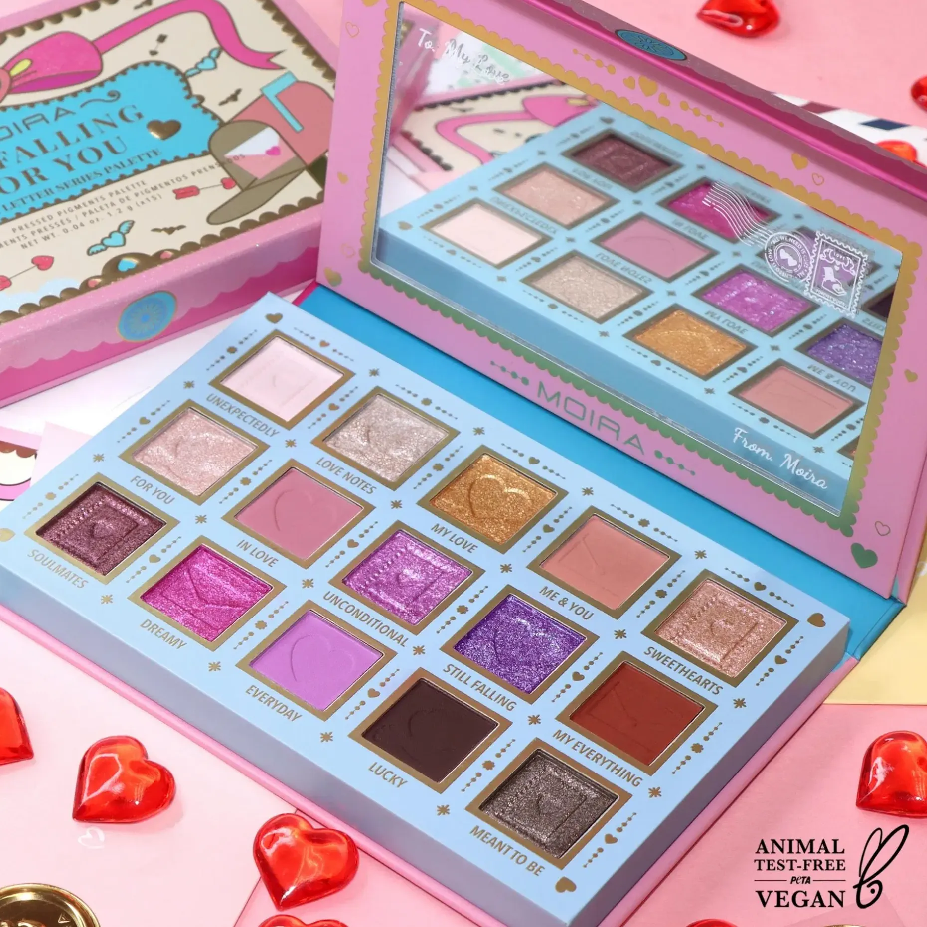 MOIRA I′m Falling For You Pressed Pigment Palette luomiväripaletti