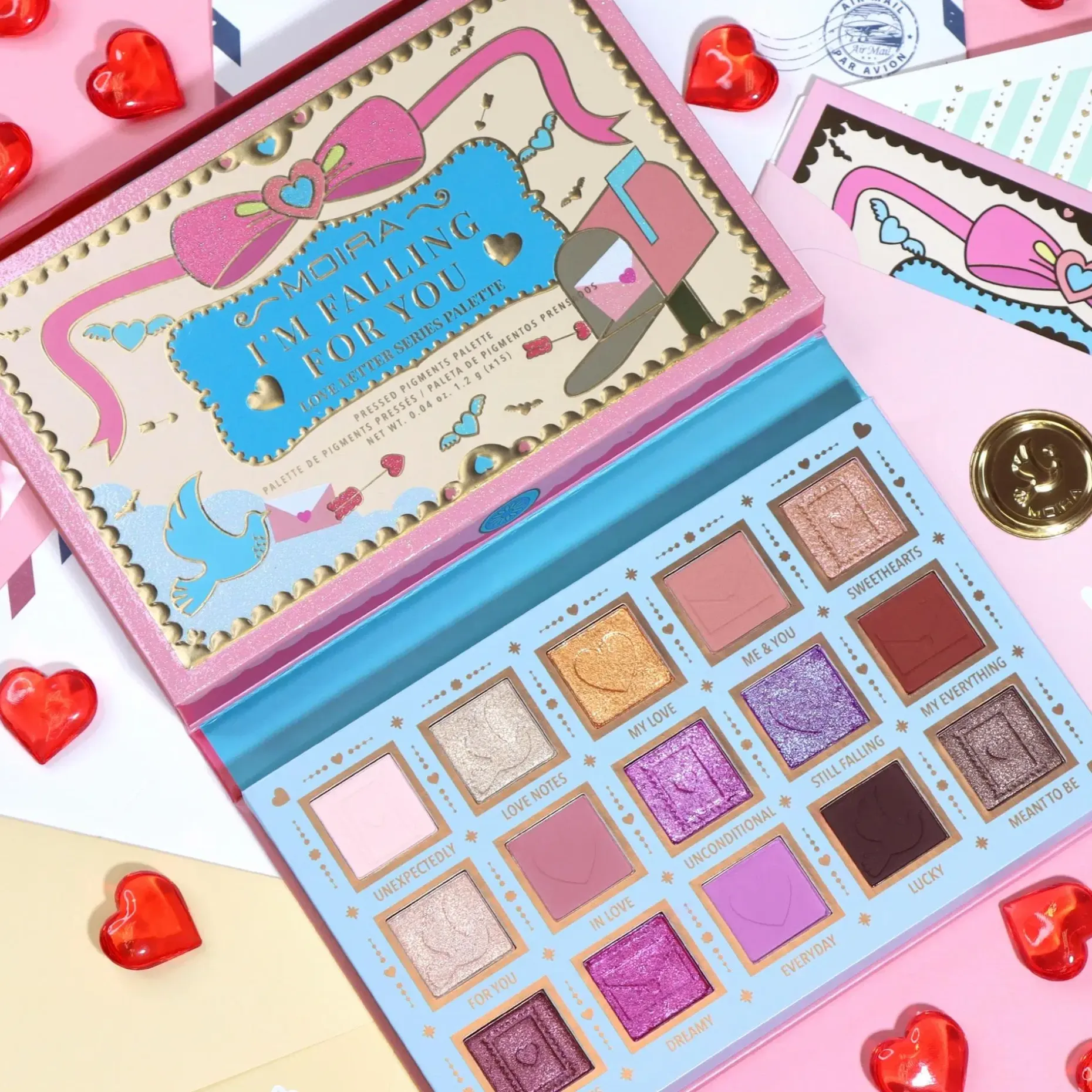 MOIRA I′m Falling For You Pressed Pigment Palette luomiväripaletti