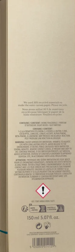 Molton Brown Coastal Cypress & Sea Fennel Aroma Reeds Refill tuoksutikkujen täyttöpakkaus 150 ml