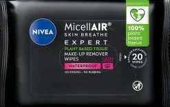 NIVEA 20kpl MicellAIR Expert Waterproof Make-up Removing Wipes -meikinpuhdistusliinat