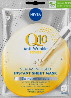 NIVEA 1kpl Q10 Anti-Wrinkle Power Serum Infused Sheet Mask -kasvonaamio