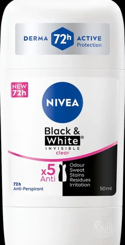 NIVEA 50ml Black & White Invisible Original Deo Stick -antiperspirantti