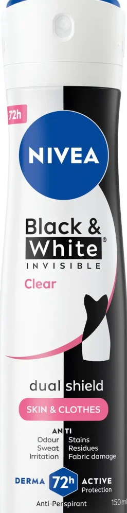 NIVEA 150ml Black & White Invisible Original Deo Spray -antiperspirantti
