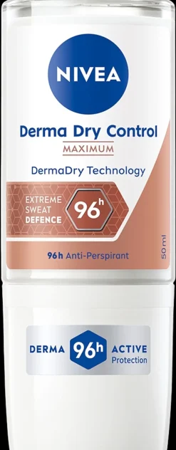 NIVEA 50ml Derma Dry Control Maximum Roll-on -antiperspirantti