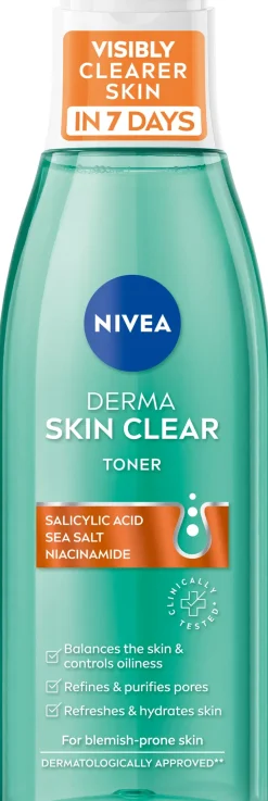 NIVEA 200ml Derma Skin Clear Toner -kasvovesi