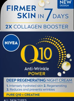 NIVEA 50ml Q10 Anti-Wrinkle Power Deep Regenerating Night Cream -yövoide