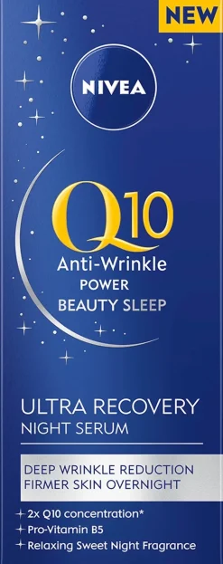 NIVEA 30ml Q10 Anti-Wrinkle Power Ultra Recovery Night Serum -yöseerumi