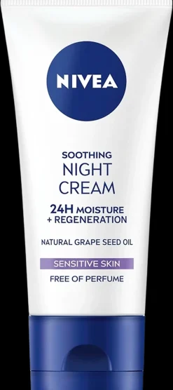 NIVEA 50ml Soothing Sensitive Night Cream -yövoide