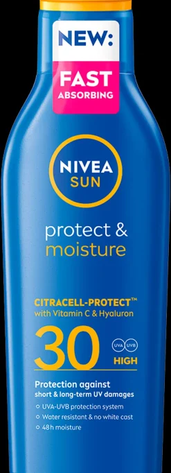NIVEA SUN 200ml Protect & Moisture Sun Lotion SK30 -aurinkosuojavoide
