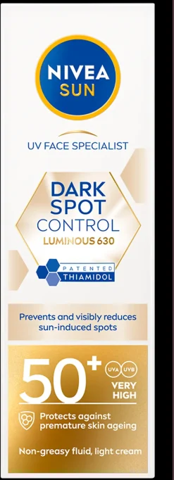 NIVEA SUN 40ml UV Face LUMINOUS630® Spot Control SK50+ -aurinkovoide