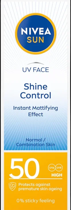 NIVEA SUN 50ml UV Face Shine Control Cream SK50 -aurinkosuojavoide