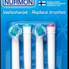 NURMON Vaihtoharjat 4 pehmeä, Oral-B yhteensopivat