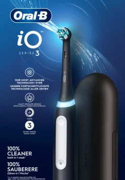 Oral-B iO 3S Black -Sähköhammasharja Braun-tekniikalla + matkakotelo