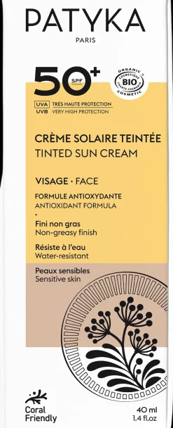 Patyka Tinted Face Sun Cream SPF50+ -sävyttävä aurinkovoide kasvoille 40ml