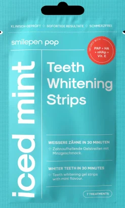 Pop Teeth Whitening Strips - Iced Mint -hampaiden valkaisuliuskat