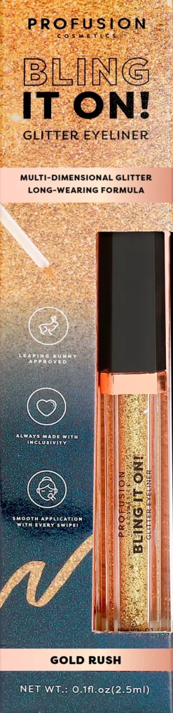 Profusion Cosmetics Bling It On Glitter Liquid Eyeliner rajausväri 2,5 ml