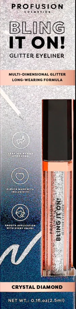 Profusion Cosmetics Bling It On Glitter Liquid Eyeliner rajausväri 2,5 ml