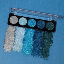Profusion Cosmetics viiden sävyn glitterpaletti Aqua Gems