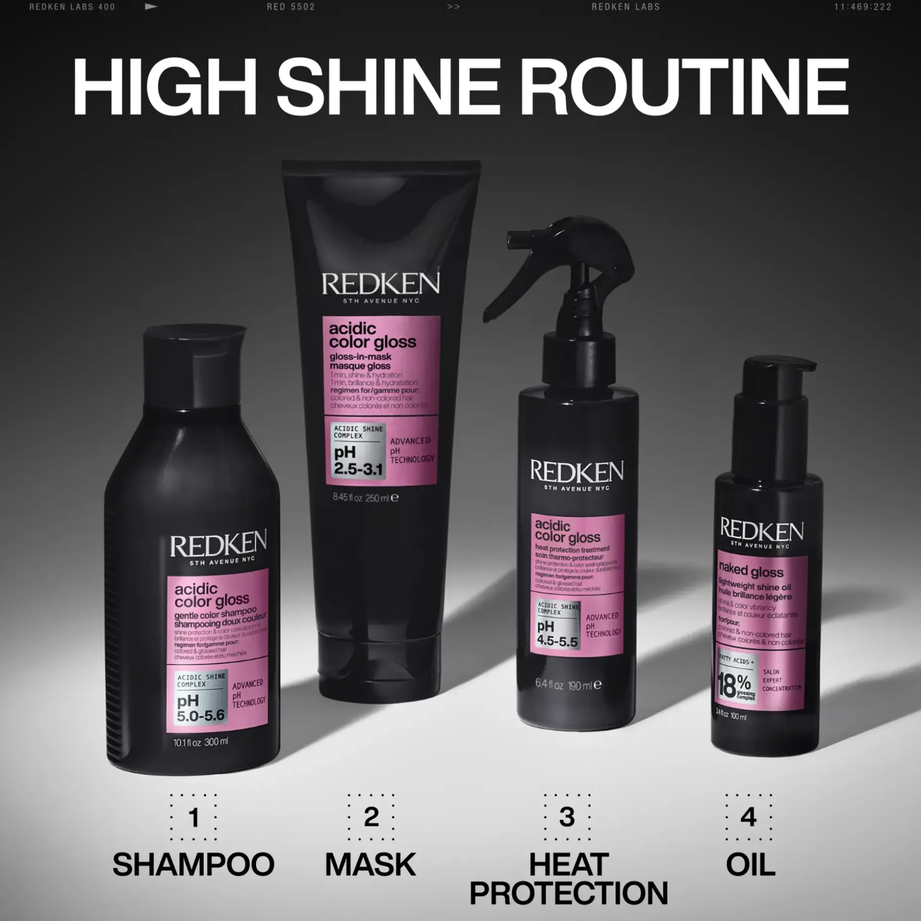 Redken Acidic Color Gloss 1-min Liquid Shine Mask hiusnaamio 250ml. Tehokasta kiiltoa ja kosteutusta antava hiusnaamio .