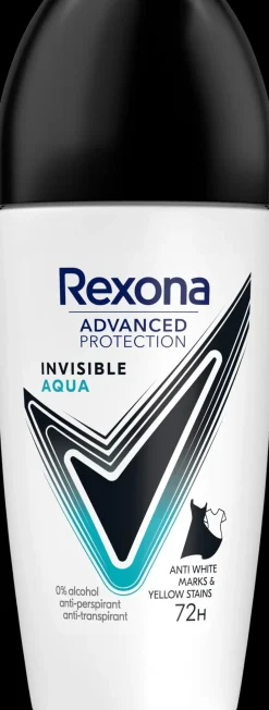 Rexona Advanced Protection Invisible Aqua Antiperspirantti Deodorantti Roll-on Ei tahraa vaatteita 50 ml