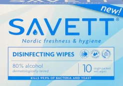 Savett Disinfecting Wipe kosteuspyyhe ihon desinfiointiin 10kpl