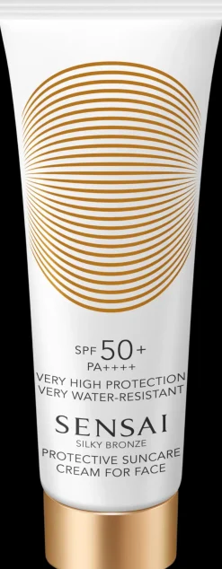 SENSAI Silky Bronze Protective Suncare Cream for Face 50+ aurinkosuojavoide kasvoille 50 ml