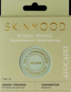 SkinMood Avokado Konjac-ihonpuhdistussieni