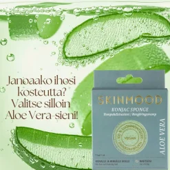 SkinMood® Konjac-kasvojenpesusieni Aloe Vera