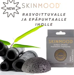 SkinMood® Konjac-kasvojenpesusieni Bambuhiili