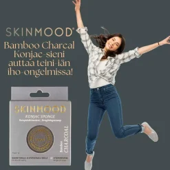 SkinMood® Konjac-kasvojenpesusieni Bambuhiili