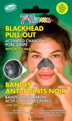 7th Heaven Natural Charcoal Nose Pore Strips 3kpl