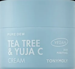 TONYMOLY Pure Dew Tea Tree & Yuja C Purifying Cream kosteusvoide 50ml