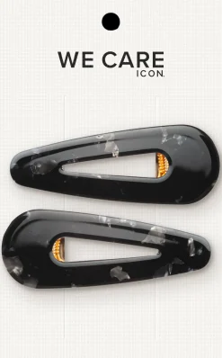 WE CARE ICON. hiuspinni 2 kpl, musta