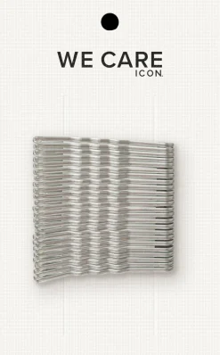 WE CARE ICON. hiuspinni 24 kpl, hopea