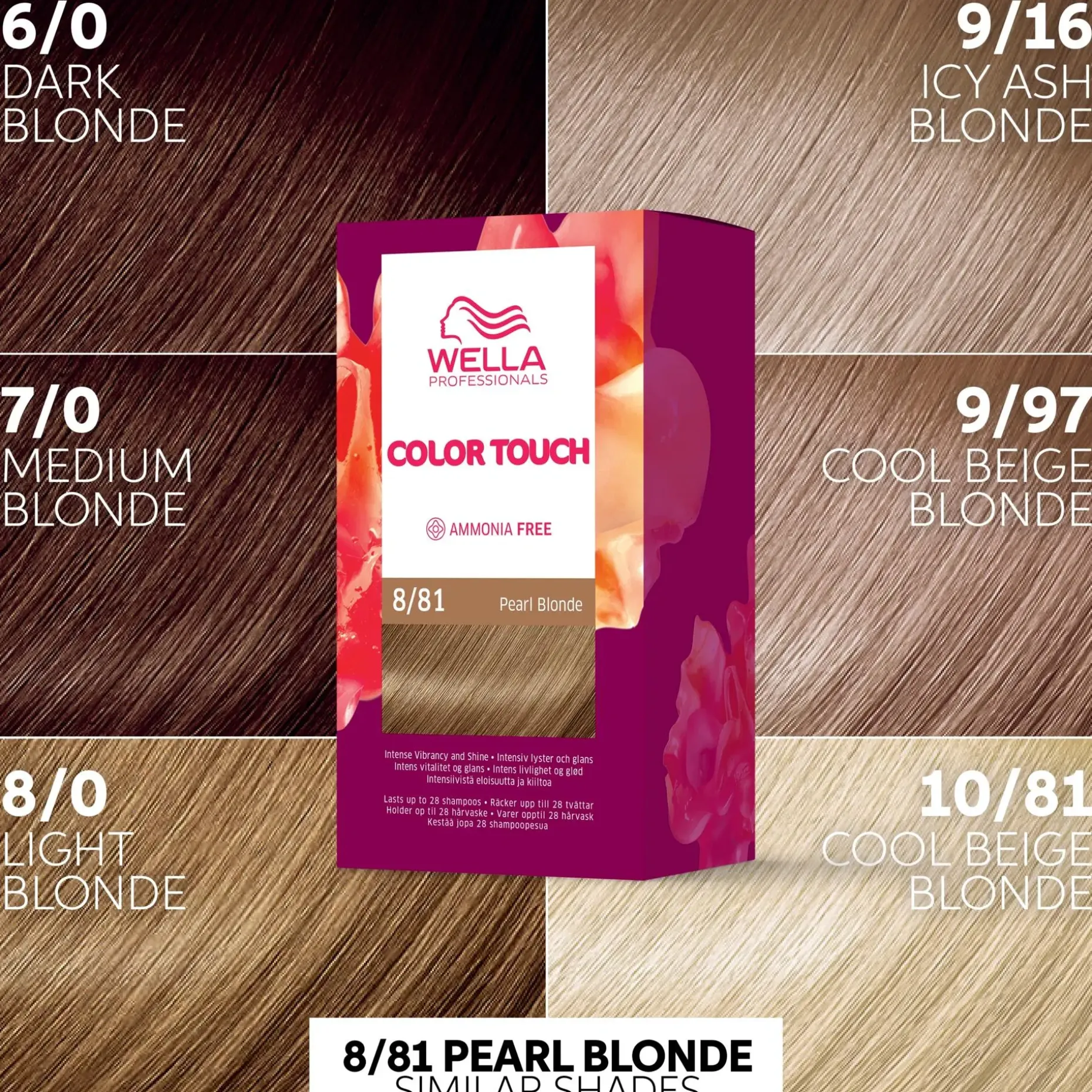 Wella Professionals Color Touch Rich Natural Pearl Blonde 8/81 kotiväri 130 ml