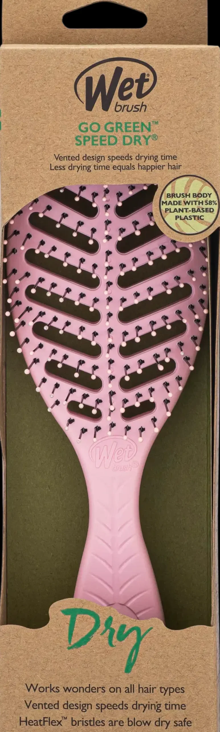 Wetbrush go green biohajoava föönausharja pinkki