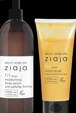 Ziaja baltic home spa fit kosteuttava vartaloseerumi 400 ml + mango mikrokuorinta 190 ml