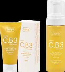 Ziaja C.B3-vitamiini Glow kasvonaamio+puhdistusvaahto 50+190 ml