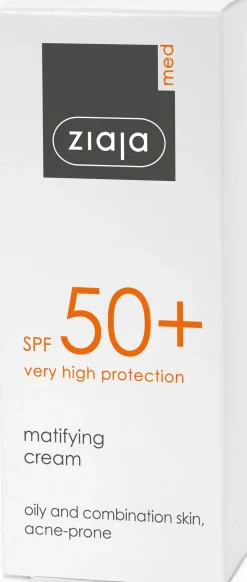 Ziaja Med SPF 50+ matta-aurinkovoide kasvoille 50 ml