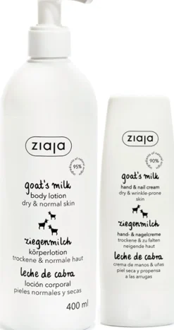 Ziaja vuohenmaito vartalovoide + käsivoide setti
